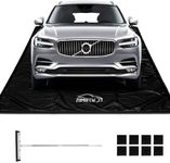 ZOMOFEW Containment Mat, Non-Slip Garage Floor Mat, Heavy Duty Waterproof Garage Car Mat for Snow Ice Water and Mud with Squeegee(8'6" x 22')