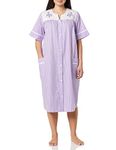 AmeriMark Women's Embroidered Stripe Duster - Purple -