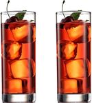 Paksh Novelty Italian Highball Glasses [Set of 6] Clear Heavy Base Tall Bar Glass - Drinking Glasses for Water, Juice, Beer, Wine, Whiskey, and Cocktails | 13-Ounce Cups