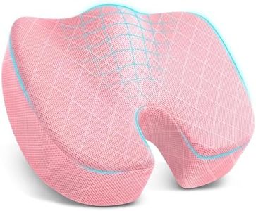 TushGuard Office/Car Seat Cushion, Non-Slip Sciatica & Back Coccyx Tailbone Pain Relief Chair Pad, Memory Foam Butt Pillow for Computer Desk, Wheelchair, Driving (Pink, XX-Large)
