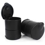 Haisheng 2PCS Smokeless Car Cigarette Ash Ashtray Car Ashtray Cup Holder Auto Smokeless Cylinder Self Extinguishing Ash Tray Portable Car Cigarette Ashtray(6.5×6.5×9.2cm)