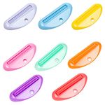 kiniza 8 Pcs Toothpaste Tube Squeezer Dispenser, Plastic Tube Squeezer Holder Toothpaste Clips for Saving Toothpaste Facial Cleanser Creams Paint and More Tubular Items(Random Colors)