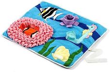 Injoya Snuffle Mat for Dogs Under The Sea, Large Dog Snuffle Mat 21” x 18.5”, Dog Enrichment Toy Slow Feeder, Puppy Toys to Keep Them Busy, Machine Washable, Snuffle Mat for All Dog Sizes