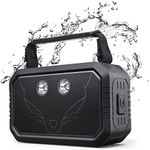 DOSS Traveler Wireless Portable Bluetooth Speakers with Waterproof IPX6, 20W Stereo Sound and Bold Bass, 12H Playtime, Durable for Phone,TV, Tablet, Gift ideas - Black