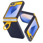 Caseology Nano Pop for Samsung Galaxy Z Flip 6 Case with Ring [Silicone Case] (2024) - Blueberry Navy