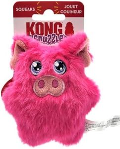 KONG Snuzzles Kiddos Mini Plush Squeaker Dog Toy Extra Small (Pig)