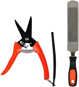 Belle Vous Goat Hoof Trimmer & Hoof Rasp File Set - Livestock Hooves Care Tools for Goats/Sheep - Precision Hand Pruners - Trimming Garden Secateurs