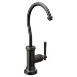 Moen S5540BL Paterson Sip Industrial Cold Water Kitchen Beverage Faucet with Optional Filtration System, Matte Black