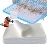 100PCS Bird Cage Liner Papers, Disposable Cage Paper Liners Precut Absorbent Cushion Pad Mat Accessories for Pet Bird Parrot (White)