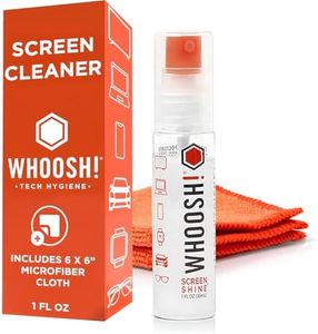 WHOOSH! Screen Cleaner Kit - Best for- Smartphones, iPads, Eyeglasses, Kindle, LED, LCD & TVs - Includes 1 Oz Bottle + 1 Premium Cloth