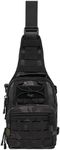 WOLF TACTICAL Compact EDC Sling Bag - Concealed Carry Shoulder Bag for Range, Travel, Hiking, Outdoor Sports (Multicam Black)