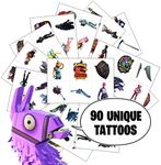 Video Game Party Favors by Citadel Black - Temporary Tattoos for Boys Birthday - 90 Tattoos Pack of 15 - Battle Royale Birthday Parties