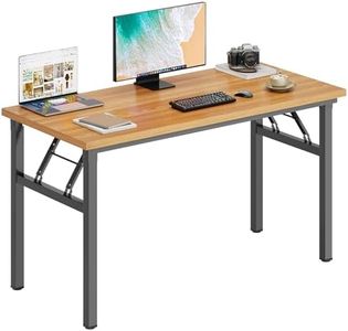 DlandHome 47 inches Folding Table Computer Desk Portable ActivityTable Conference Table Home Office Desk, Fully Assembled Teak DND-ND5-120TB1