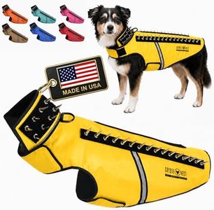 CoyoteVest SpikeVest Dog Harness Vest for Small Dogs, Reflective Dog Vest with Spikes to Shield Your pet from Coyotes, Raptor and Animal Attacks, Anti Hawk Vest, Made in USA (L-Yellow)