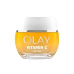 Olay Vitamin C Face Moisturiser Day Cream SPF 30, Skincare with Niacinamide 99% Purity Brightening Skin Care: Anti-Dark Spot Action, Evens, Hydrates Non-Greasy, Non-Sticky 50ml