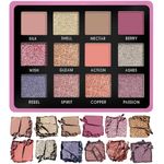 Rose Pink Nude Eyeshadow Palette - 12 Highly Pigmented Shimmer Matte Colors For Professional Neutral Purple Make Up Looks - Travel Size Eye Shadow Makeup Palette With Mirror