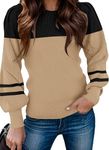 Zeagoo Sweaters for Women Long Sleeve Tops Ribbed Knit Cute Tunic Blouse Sweaters Pullover SweaterJumper