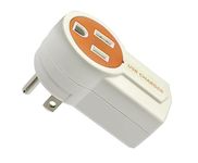 Syba CL-ADA60008 360 Degree Rotatable Power Outlet with USB-Port, Orange