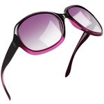 Joopin Oversized Polarized Sunglasses for Women, UV Protection Vintage Ladies Shades Fashion Trendy Designer Big Large Frame Womens Sunglasses (Gradient Purple)