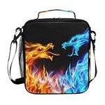 Lunch Box Bag Abstract Fiery Dragon