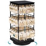 Yoimori 360 Rotating Earring Display Stands for Selling, Earring Rack Display Holder Organizer Stand, Jewelry Display for Vendors Selling Earring Cards, Necklaces, Bracelets, Hair Accessories