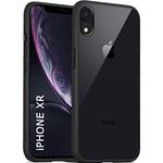 TheGiftKart Ultra-Hybrid Crystal Clear Back Cover Case for iPhone XR | Slim Fit Shockproof Design | Camera & Screen Protection Bumps | Transparent Back (PC & TPU | Black Bumper)