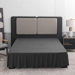 Black Bed Skirt Queen Size Ruffled 