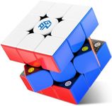 GAN 356 M, 3x3 Magnetic Speed Cube Stickerless 356M Magic Cube with Extra GES, UV Coated