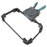 Wolfcraft Strap Clamp - One-Hand Frame Clamp for Rectangular Workpieces, Ratchet Belt Clamping with Elastic Jaws for Picture Frames & Woodworking - 3681000