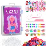 CZZXI 1158 Pcs Hair Accessories for Girls with Organizer, Clear Elastic Rubber Bands and Colorful Hair Ties Cute Hair Clips Small Flower Claw Clip, Ponytail Accessories for Baby Toddlers and Kid