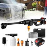 Upgrade 900PSI Cordless High Pressure Washer Gun, 15000mAh Battery Powered Pressure Washer with 6-in-1 Adjustable Nozzle, Portable Handheld Power Washer for Car, Home Cleaning & Garden Watering