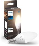 Philips Hue White Smart Light Bulb Candle 470 Lumen [E14 Small Edison Screw] with Bluetooth, Compatible with Alexa, Google Assistant, Apple Homekit