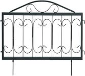 Decorative Garden Fence 4 Pack, 23.6in (H) x 7.9ft (L) Rustproof Metal Border Fences Decor Animal Barrier for Yard Outdoor