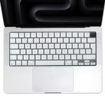 Arisase Ultra Thin Silicone Keyboard Cover Skin for MacBook Air 15.3"/13.6" & for MacBook Pro 14.2"/16.2" Soft Protective Accessories EU/UK Layout (English-White)