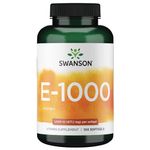 Swanson, Natural E-1000, High-Dose Vitamin E, 1000IU, Depot, 1 Capsule Every 5 Days, 100 Softgels, Gluten-Free, GMO-Free