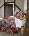 Greenland Home 3 Piece Rustic Lodge Quilt Set, Full/Queen