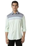 Van Heusen Men's Slim Fit Shirt (VSSFUSLFR25579_Light Green