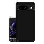 HELLO ZONE Exclusive Matte Finish Soft Back Case Cover for Google Pixel 8 - Black