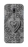 PRINTFIDAA Vector Seamless Grey Traditional Floral Pattern Printed Designer Case for Samsung Galaxy Grand Prime Pro (2018) Back Cover