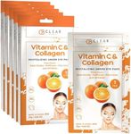 Clear Beauty Vitamin C & Collagen Under Eye Patches - Dermatologist Tested, Reduces Dark Circles, Anti-Aging - Clean Beauty, Natural Ingredients, Cruelty-Free Korean Skincare, All Skin Types - 5 Pairs