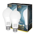 ORALUCE Motion Sensor Light Bulbs Indoor Outdoor 60 watt Equivalent, A19 E26 9W Motion Activated LED Bulb 6000K Cool White, Motion Sensor Light for Garage Closet Bathroom, 2 Pack