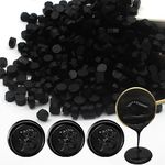 250pcs Wax Seal Beads Black, Andotopee Premium Sealing Wax Beads for Stamp Seals, Octagon Wax Pellets Refill Pack for Wax Seal Kit, Wedding Invitation, LetterEnvelope Seal, DIY Crafts (Black)