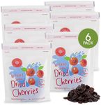 Cherry Bay Orchards Dried Unsweetened Montmorency Tart Cherries (6 Pack of 4 oz Resealable Bags, 24 oz Total) - USA Grown, All Natural, Kosher Certified, GMO Free, Gluten Free, No Added Sugar