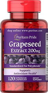 Puritans Pride Grapeseed Extract 200 Mg Capsules, 120 Count