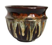 UrbanRoots Rustic Ceramic Planter (Brown) (Medium)