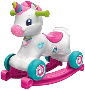 Clementoni Baby - Nuvola Dolce Unicorno, Ride On 3 in 1 Educativo per Bambino 12-36 Mesi, Gioco Parlante in Italiano e Inglese, Giocattolo Primi Passi con Suoni, Luci e Attività Educative, 17855