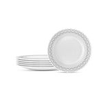 Larah by BOROSIL Opalware Classic Full Plate (White, 11 inch) - Set of 6