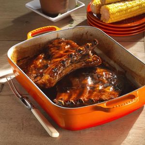 Le Creuset Cast Iron Roasting Dish 37cm – Volcanic Orange