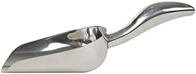 LEMONSODA Stainless Steel Utility Ice Scoop - 12 Ounces - Rustproof Metal - Great for Bar, Ice, Flour, Coffee, Containers - Bar Ice Scoop, Dry Bin Scoop, Dry Goods Scoop, Candy Scoop (9.5 Inches)