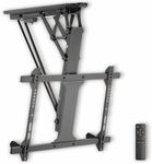 LogiLink BP0118 32-70 inch Electric TV Ceiling Mount with Remote Control for Flat and Curved Monitors on Straight and Slanted Ceilings - Black